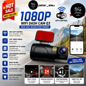 (1080p-HD) 24-hour Front Car Dashcam Q3