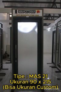 MAHOTTAMA - Pintu Kamar Mandi / Tidur Rumah Utama Aluminium 90 x 215cm Rumah 1 Set Kusen Kunci Handle Engsel Bisa Custom Ukuran Geser / Sliding Door - MAS21