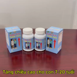 Tăng chiều cao TALLER KIDS (Chính hãng MỸ) viên uống giúp con cao lớn từ Canxinano. Lọ 60 viên