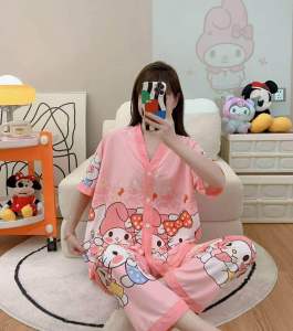 N.c fashion Lady’s New Fashion Elegant Sleepwear 2in1 Set Cotton Freesize (Fit M to XL) eleven Designs Good Quality