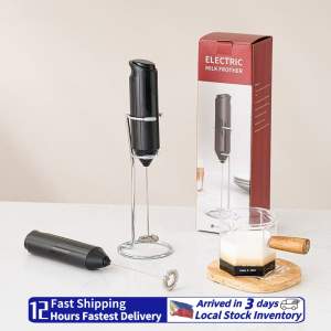 Electric Milk Frother Egg Whisk Beater Battery Powered Handheld Foam Maker with Stand for Kitchen Milk Coffee Egg Stirring Tools