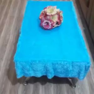 Taplak Meja Tamu Bulu Rasfur Rumbai Ukuran 100x50x20