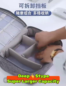 BB094 Large Capacity Digital Pouch Charger Cable Datas Storage Organizer Bag Travel Portable Cable Bag