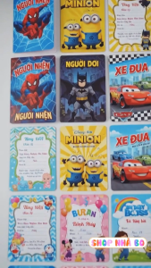 Combo 10 Thiệp Mời Sinh Nhật Thôi Nôi Nhiều Chủ Đề Nhà Bo Chất Liệu Giấy Cao Cấp Cực Đẹp