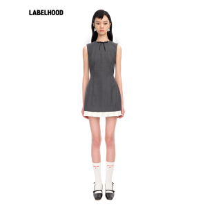 Summer Pleated Hem Sleeveless Slim Dress