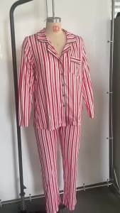 Fashion cotton whole family matching Christmas pajamas set mother kids baby stripe print loungewear Xmas sibling couple pyjamas