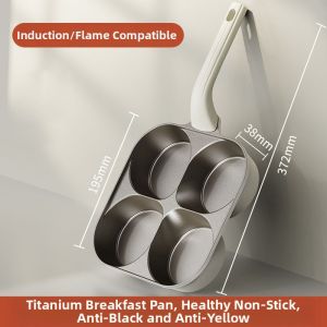 CHIZHIDU | Multipurpose Four-hole Non-stick Frying Pan