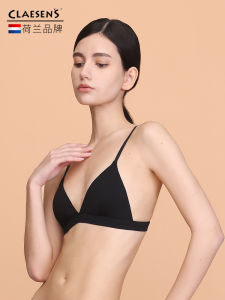 สไตล์ฝรั่งเศส เสื้อชั้นในไร้สายบางเฉียบ ทรงวีลึก สำหรับหน้าอกเล็ก พร้อมสายรัดคู่แบบถอดได้ ผู้หญิง ชุดชั้นใน ผ้าฝ้าย ระบายอากาศได้ดี