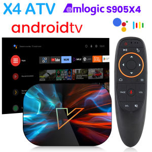 Hộp Giải Mã Truyền Hình Android VONTAR X4 ATV 4K Hỗ Trợ AV1 Hỗ Trợ Nhập Giọng Nói Google Chip Amlogic S905X4 Lõi Tứ Cortex A55 RAM 4GB DDR3 LAN 1000M Wifi Bộ Nhớ Trong 32GB eMMC