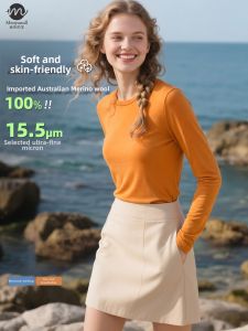 Menyanull | Merino Wool Fast-drying Long Sleeve T-shirt for Outdoor Sports Base Layer