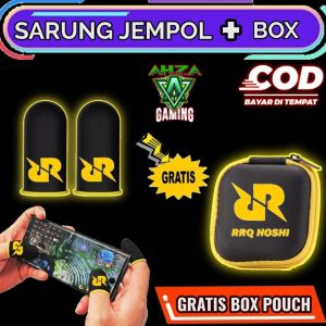 BOX Sarung Tangan Jari Jempol Gaming - 1 Set/2 Pasang - GAME ML PUBG FF - E-SPORT RRQ EVOS ONIC - ORIGINAL PREMIUM BARU
