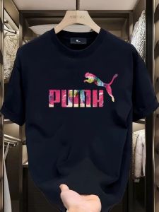 เสื้อยืดแขนสั้นผ้าฝ้ายพิมพ์ลายส่วนลดสำหรับผู้ชาย ทรงหลวม คอกลม แฟชั่นฤดูร้อน ลำลอง เสื้อยืดคอกลมแขนสั้น