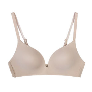 Wireless Seamless Womens Bra Thin Cup Gathered Comfortable Underwear Fixed Strap U-Shape Polyester Nylon Spring Summer Autumn Winter