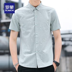 ROMON | Mens Thin Breathable Quick Dry Short Sleeve Shirt