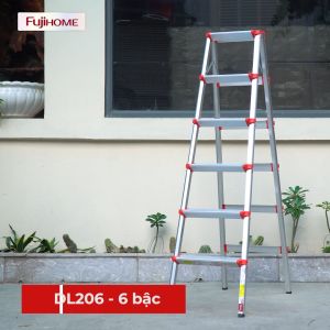 Thang ghế nhôm 3 - 6 bậc chữ A Nhập Khẩu xếp gọn FUJIHOME Thang chữ A gia đình đa năng gấp gọn step ladder