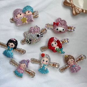 [SG] Large Blings Hello Kitty Sanrio Minnie Princess Alligator Clip Hair Clip Hair Accessories