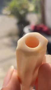 pipa gg asli lokal panjang 10cm model blimbing bahan merah mulus bening