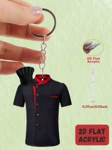 other | 6/1Pcs Chef Kitchen Tools Acrylic Keychain Set 2D Flat Cook Pendant for Car Key Backpack Bag Decor Party Favors Souvenir Gifts
