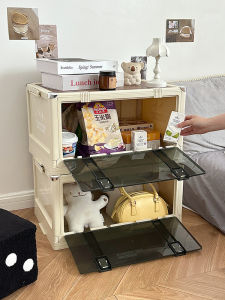 Bedside Multi-layer Standing Storage Rack for Snacks Toys School Bags Miscellaneous Items Bedroom Floor Cabinet Organizer