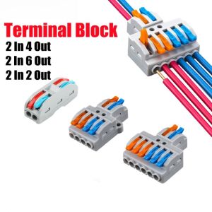 1pcs Lever Nut Compact Wire Connector Universal Wiring Cable Connector Quick Wiring Connector Push-In Conductor Terminal Block Quick Connector Terminal Block Wire Connection (2 In 2 Out/2 In 4 Out /2 In 6 Out)
