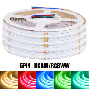 DC 24V RGBW RGBWW COB LED Strip 784LEDs/M 5PIN High Bright Dotless Led Tape Diode Flexible Ribbon Rope For Home Decor