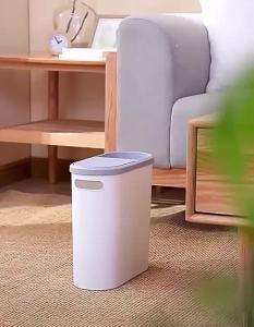 Thùng rác ép khe hở phòng tắm có nắp cho sử dụng tại nhà 2024 Giỏ lưu trữ nhà vệ sinh phòng khách mới với sức chứa lớn