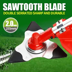 ใบตัดหญ้า สามเหลี่ยม ตัดหญ้าได้เรียบ ใบตัดหญ้าฟันซี่ เหล็กแมงกานีส แข็งแรง ทนทาน AG30