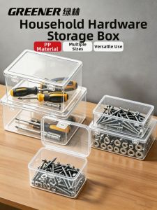Screw and Hardware Part Storage Box Transparent Plastic