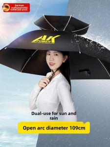MONLEYTA | Outdoor Fishing Sunshade Umbrella Hat Foldable Double Layer UV Protection Headwear Iron Shaft Oxford Cloth Fishing Sun Hat