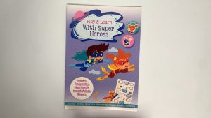 Learn Counting Writing Shapes & Numbers with Superheroes Activity Book with 42 Stickers for Children