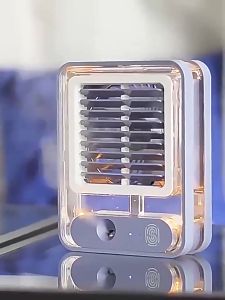 เลขค้นคว้า พัดลมไอเย็นไร้สาย นาโนสเปรย์ เติมน้ำได้ เติมน้ำมันหอมได้ พัดลมตั้งโต๊ะ มีแบตในตัว พัดลมแอร์เย็นๆ พัดลมพกพาชาร์จ แอร์ขนาดเล็ก