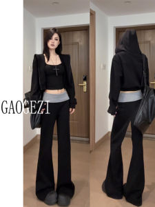 Quần Dài Thường Ngày Cạp Cao 175cm Phiên Bản Dài Gấp Đôi Phong Cách Mỹ Nối Dài Quần Ống Loe Cạp Cao 180cm Dành Cho Nữ