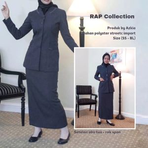 RAP - [Best 3] Set Blazer Abu Tua (Rok atau Celana)-Seragam Kerja-Seragam Pemda-Seragam Kemenag-Seragam Kantor-Blazer Azkia
