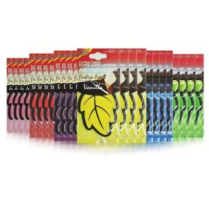 Khử Mùi Xe Hơi Bằng Giấy Thơm Tự Nhiên Hình Lá 3-60 Chiếc Mùi Vani Hoa Nhài Phụ Kiện Nội Thất Ô Tô