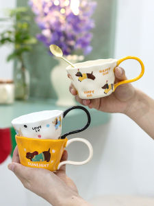 Cốc Cà Phê Gốm Sứ Cỡ Nhỏ Thiết Kế Dài Tay Cầm Hoạt Hình Dễ Thương Của Yi Cheng De Collaborative Siêu Thị Thương Mại