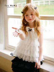 toz mama | Bow Decorated Ruffle Design Skirt Set