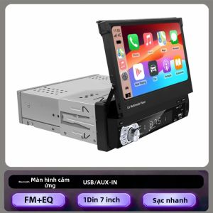 Đầu CD Xe Hơi Màn Hình Cảm Ứng HD 7 Inch 1DIN Tích Hợp Đa Phương Tiện MP5 Hỗ Trợ BT FM SD EQ USB AUX Âm Thanh Stereo Điều Khiển Từ Xa
