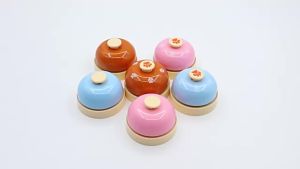 Hand Press Table Pet Training Bell Paw Print Pattern Non Skid Bottom for Small Medium Dogs Cats Potty Training Interaction Tool