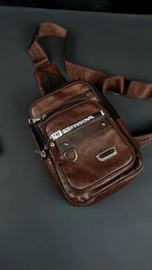 Tas Selempang Kulit PU Leather Pria Wanita Polo Amstar Tas Pundak Slingbag Waterproof