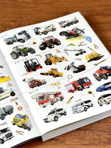 Early Education Sticker Book for Kids 3-6 Years Old Car Engineering Vehicle Stickers Transportation Toys Boys Learning Playbook