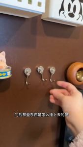 Strong magnetic hook magnet magnetic round hook nail-free refrigerator door kitchen strong magnetic magnet sticky hook