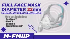 Resoxy FMIIP Full Face CPAP Mask with Silicon Gel Cushions Auto CPAP APAP BIPAP Machine Use for Anti Snoring Sleep Apnea Sleep