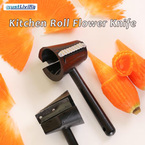Justliving 1 chiếc máy thái lát hoa CuộN salad rau củ củ cà rốt dụng cụ tạo hình nhà bếp dụng cụ khắc hoa quả sáng tạo Dụng cụ mài mảnh xoắn ốc dụng cụ cắt gọt trang trí