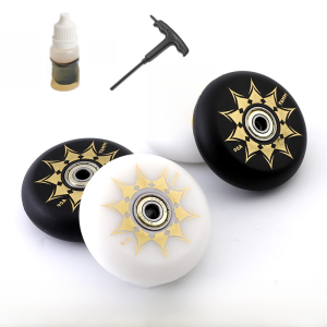 Roller Skating Wheel High Elastic Abrasion Resistant Pu Rubber Full Meat Wheel Fancy Brake Wheel Inline Wheel Kids Roller Skates Roller Skating