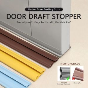 96cm PVC Soor Stopper Soundproof Door Seam Strip Dust Blocker Inserted Sealing Gap Bottom Seal Doorstop