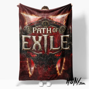 ผ้าห่มนอนรูปตัวการ์ตูนสุดเท่ ผ้าห่มพักผ่อนกลางวัน ผ้าห่มปรับอากาศ ผ้าห่ม Path of Exile สีดำ ผ้าห่มสุดเท่