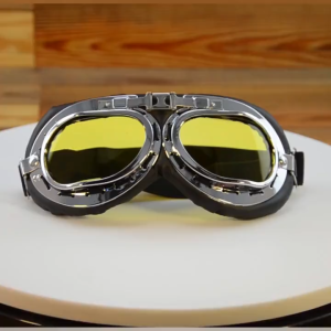Musion Retro Glasses Windproof Goggles Dustproof Retro Helmet Goggles Motorcycle Cruiser Vintage Pilot Glasses for Motorcycle