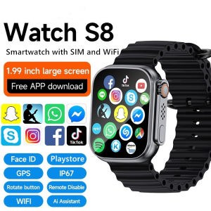 【4G SIM card】S8 Ultra smart watch with sim slot and wifi GS29 ultra 4G Android Smart Watch GPS Playstore Smartwatch for kids men woman REYT