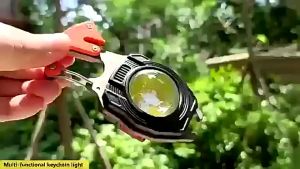#ReadyStock 8in1 Multifunctional USB Rechargeable COB Work Lamp Mini Keychain LED Light Strong Magnetic Camping light