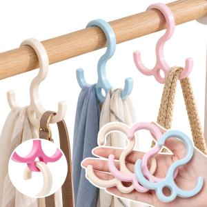 5Pcs Double-Hook Coat Hat Rack / Multifunctional Wardrobe Hanger / for Underwear Belt Scarf Jewelry / Connectable Storage Rack